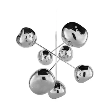 Lámpara de araña Melt Chandelier grande LED 196 cm - Plateado  - Tom Dixon