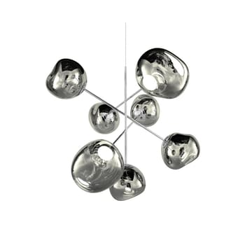 Lámpara de araña Melt Chandelier grande LED 196 cm - Plateado  - Tom Dixon