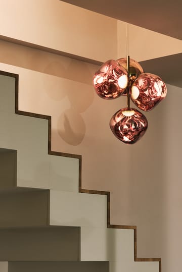 Lámpara de araña Melt Chandelier mini LED 63,4 cm - Cobre - Tom Dixon
