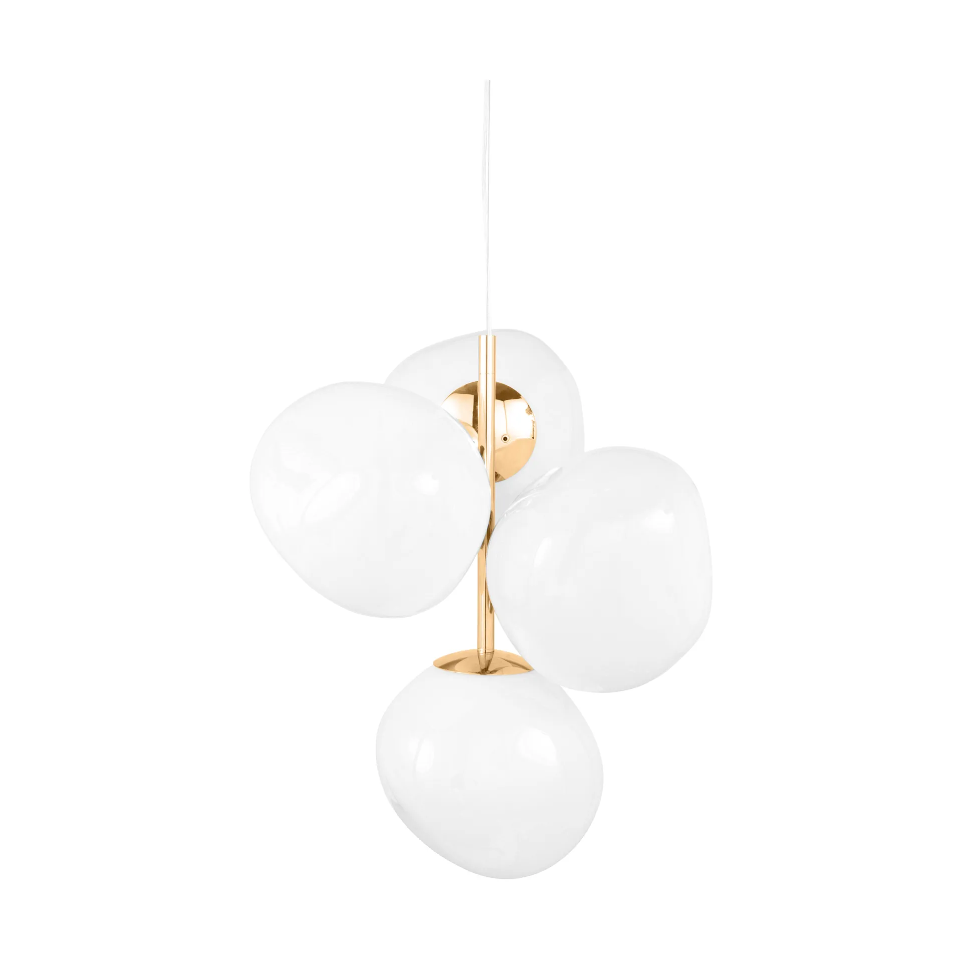 Lámpara de araña Melt Chandelier mini LED 63,4 cm, Ópalo-Dorado Tom Dixon