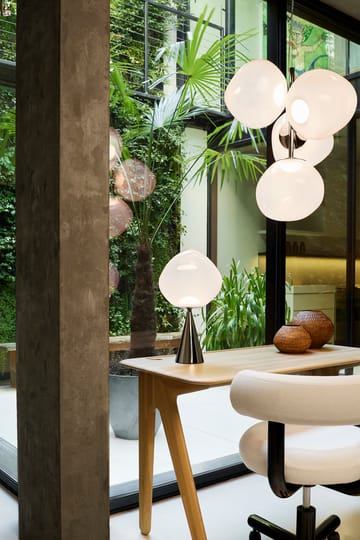 Lámpara de araña Melt Chandelier mini LED 63,4 cm - Ópalo-plateado - Tom Dixon
