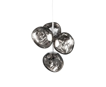 Lámpara de araña Melt Chandelier mini LED 63,4 cm - Plateado - Tom Dixon