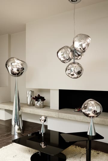 Lámpara de araña Melt Chandelier mini LED 63,4 cm - Plateado - Tom Dixon