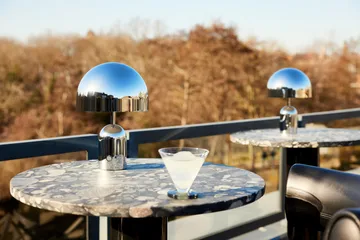 Lámpara de mesa Bell Portable LED 28 cm - Plateado - Tom Dixon