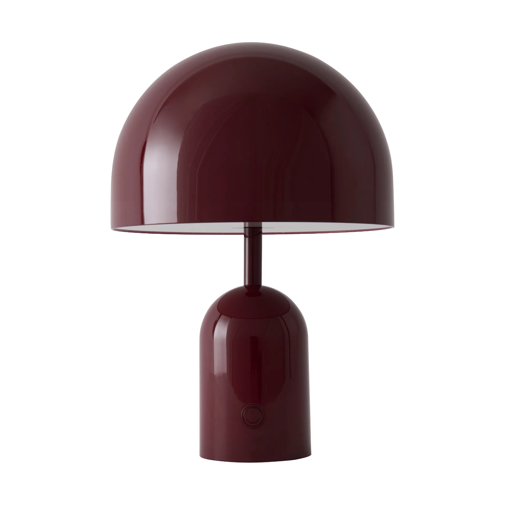 Lámpara de mesa LED Bell Portable 28 cm v.2, Burgundy (burdeos) Tom Dixon