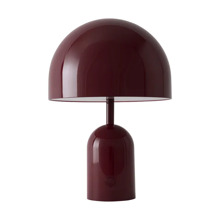 Lámpara de mesa LED Bell Portable 28 cm v.2 - Burgundy (burdeos) - Tom Dixon
