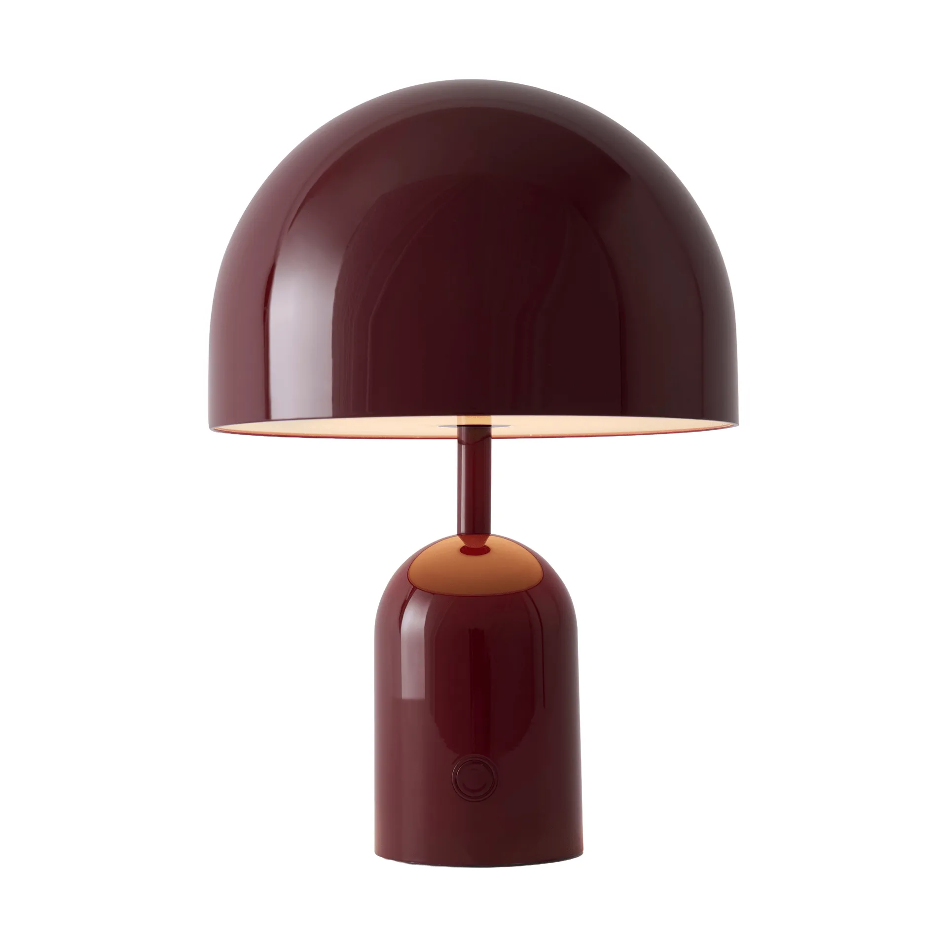 Lámpara de mesa LED Bell Portable 28 cm v.2, Burgundy (burdeos) Tom Dixon