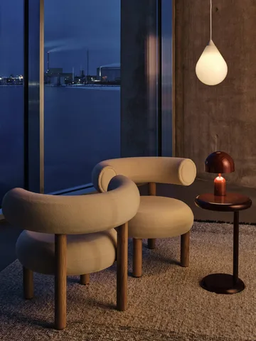Lámpara de mesa LED Bell Portable 28 cm v.2 - Burgundy (burdeos) - Tom Dixon