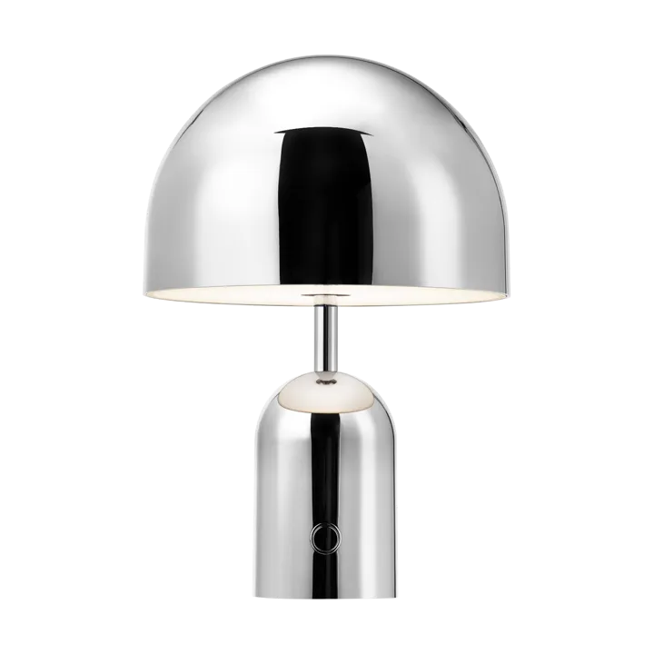 Lámpara de mesa LED portátil Bell 28 cm - Plata - Tom Dixon
