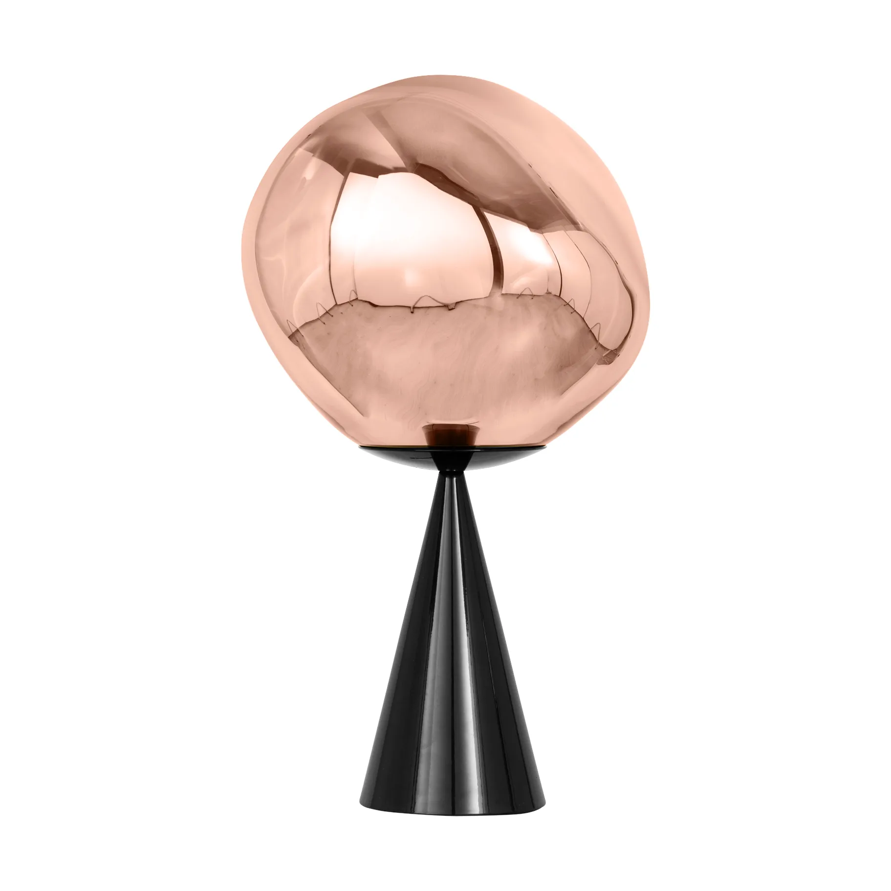 Lámpara de mesa Melt Cone fat LED 46,5 cm, Cobre Tom Dixon