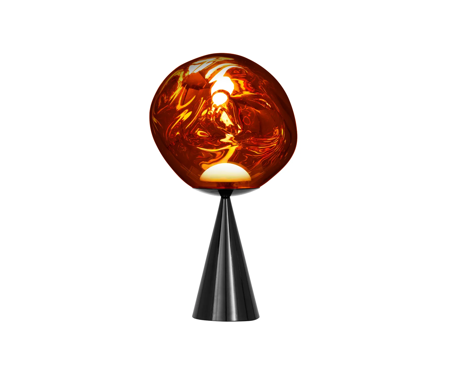 Lámpara de mesa Melt Cone fat LED 46,5 cm, Cobre Tom Dixon