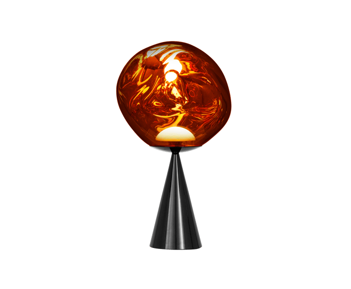 Lámpara de mesa Melt Cone fat LED 46,5 cm, Cobre Tom Dixon