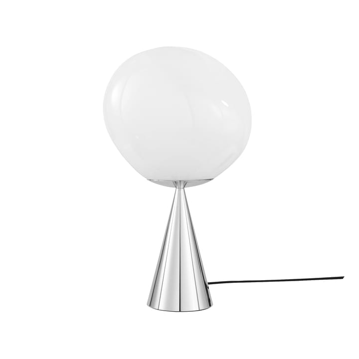 Lámpara de mesa Melt Cone fat LED 46,5 cm - Ópalo-Plateado - Tom Dixon