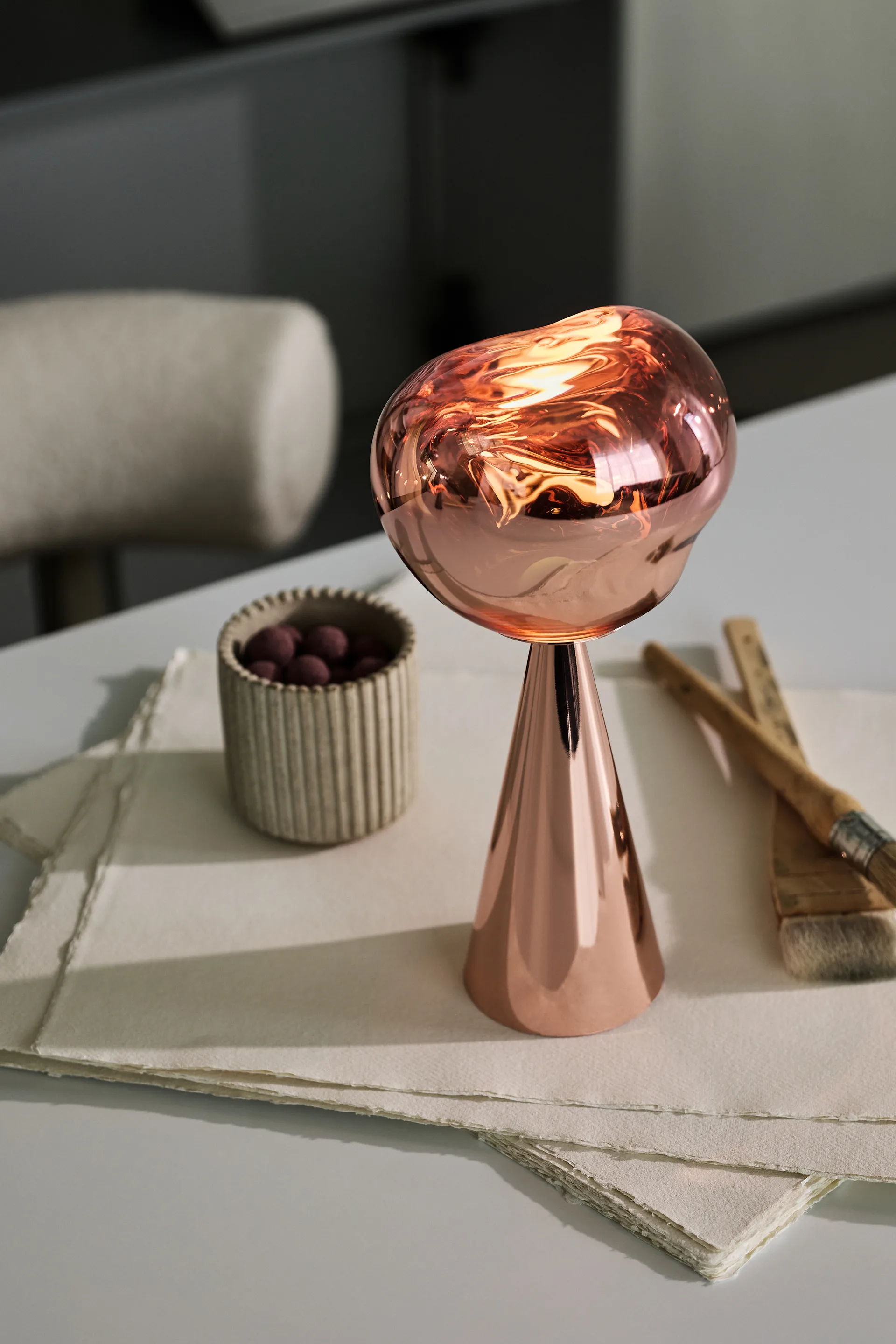 Lámpara de mesa Melt Portable, Cobre Tom Dixon