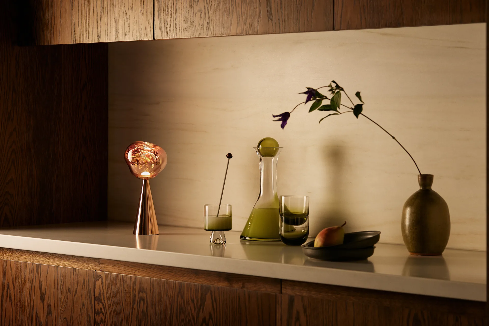 Lámpara de mesa Melt Portable, Cobre Tom Dixon