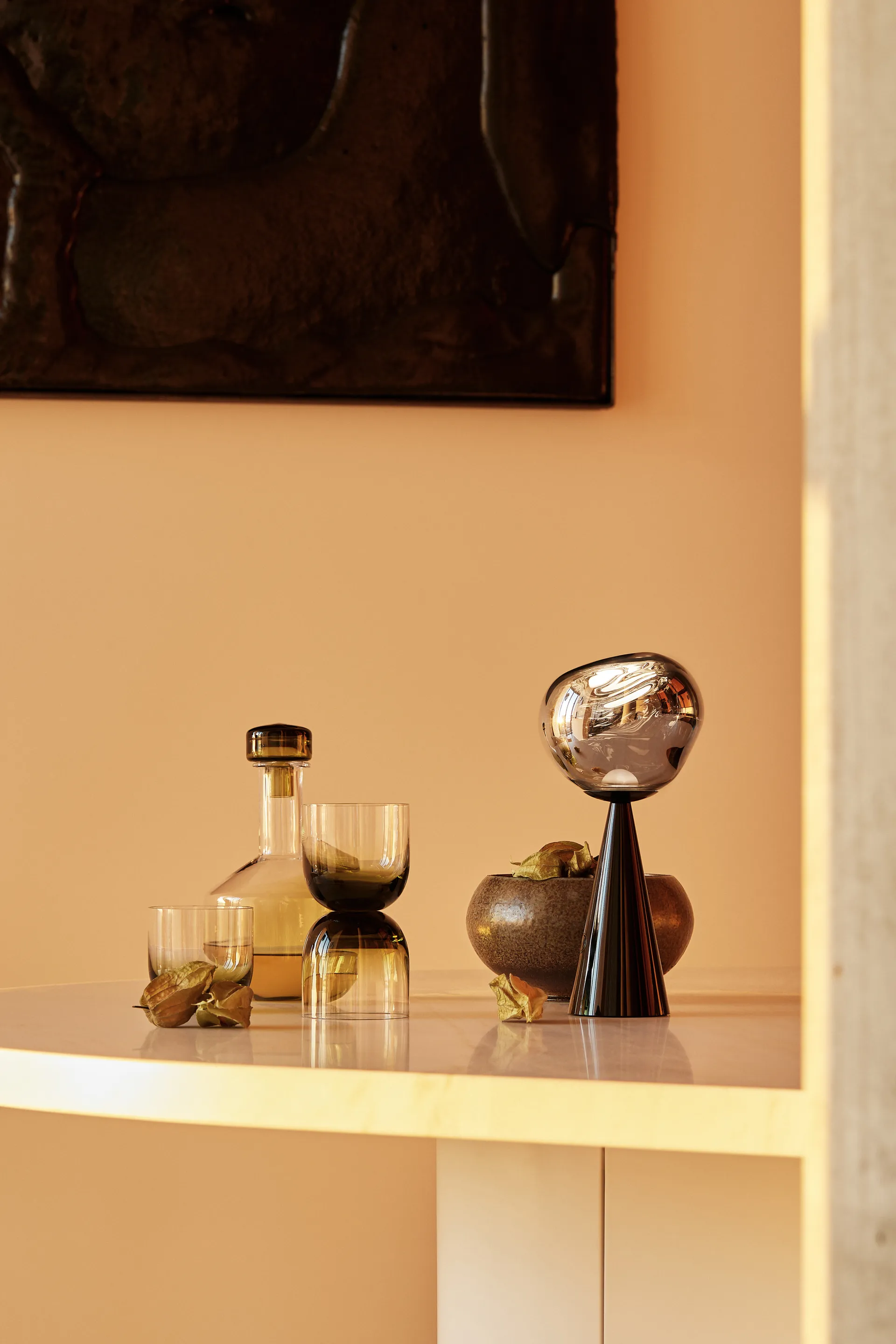 Lámpara de mesa Melt Portable LED 28,5 cm, Negro Tom Dixon