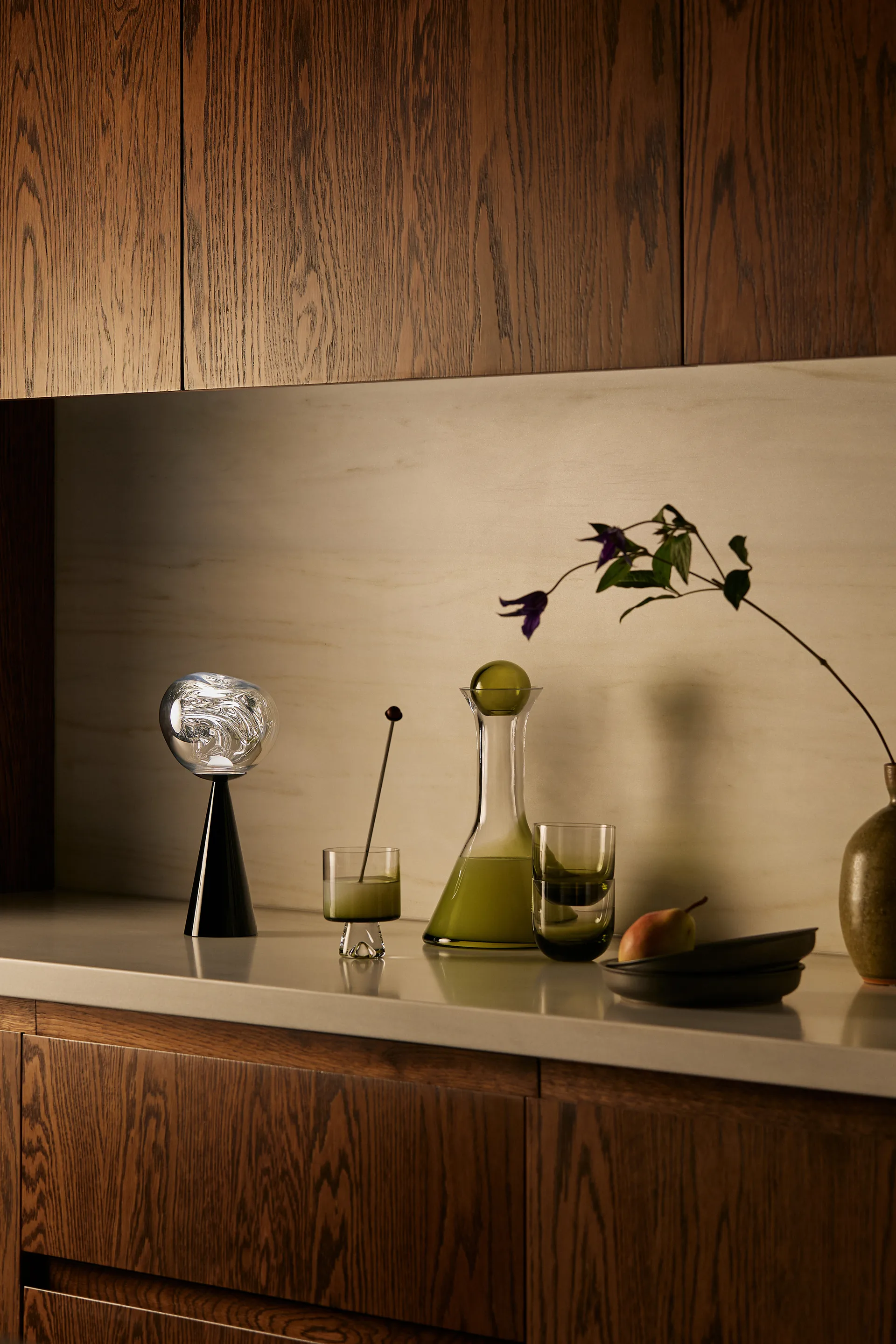 Lámpara de mesa Melt Portable LED 28,5 cm, Negro Tom Dixon