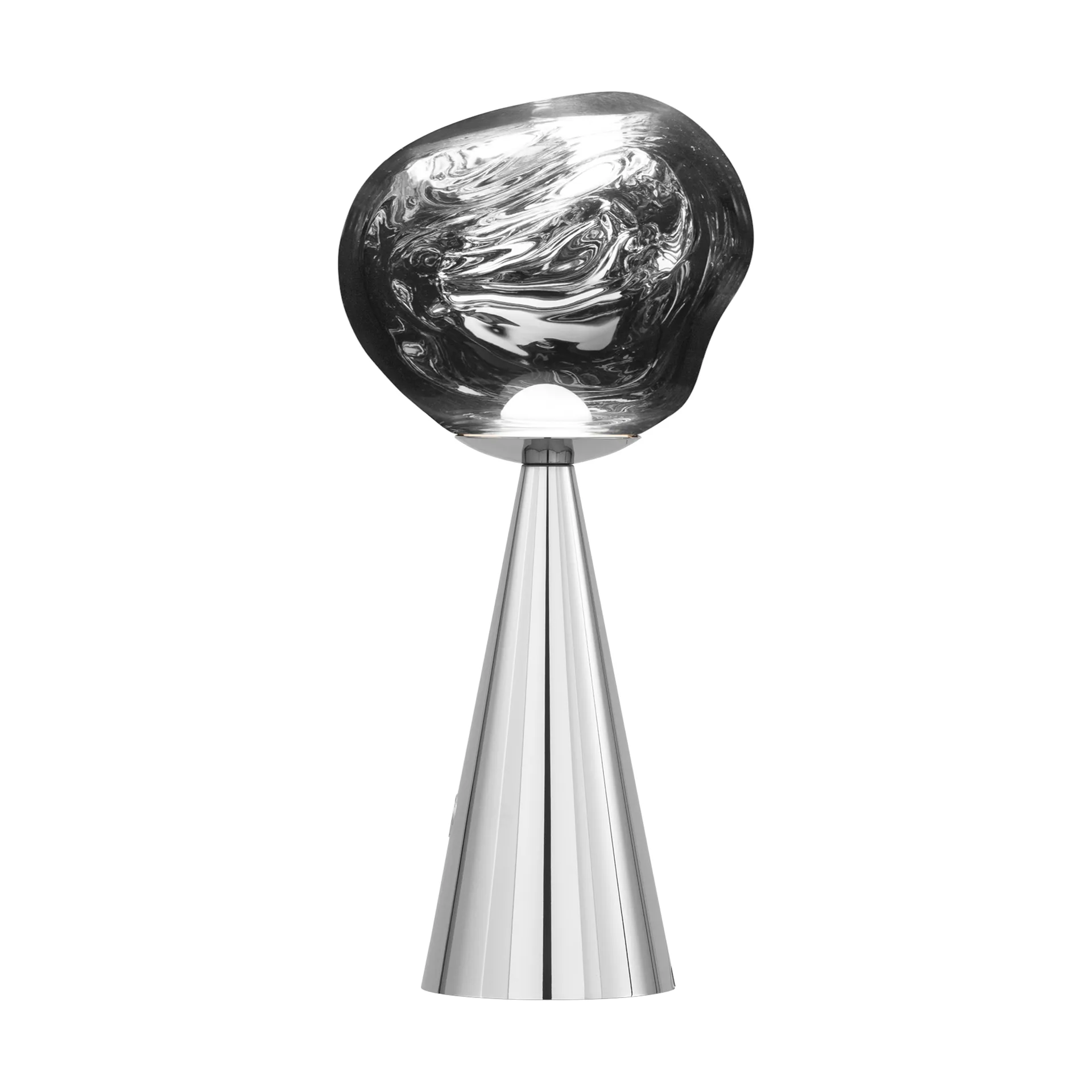 Lámpara de mesa Melt Portable LED 28,5 cm, Plateado Tom Dixon