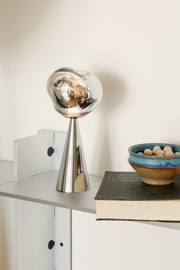 Lámpara de mesa Melt Portable LED 28,5 cm, Plateado Tom Dixon