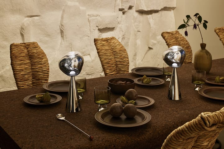 Lámpara de mesa Melt Portable LED 28,5 cm, Plateado Tom Dixon
