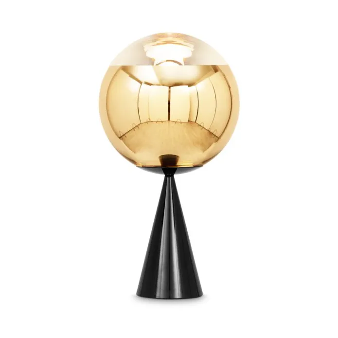 Lámpara de mesa Mirror Ball fat LED 46,5 cm, Plateado-plateado Tom Dixon