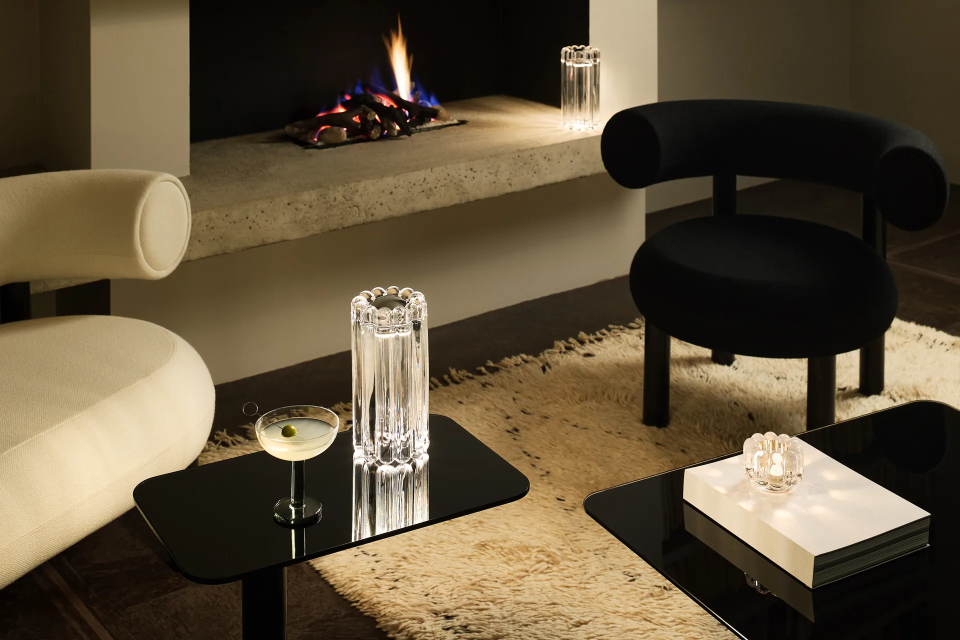Lámpara de mesa Press LED 23,5 cm, Transparente Tom Dixon