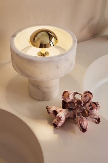 Lámpara de mesa Stone Portable LED 28 cm - Marble-gold - Tom Dixon