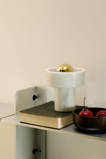 Lámpara de mesa Stone Portable LED 28 cm - Marble-gold - Tom Dixon