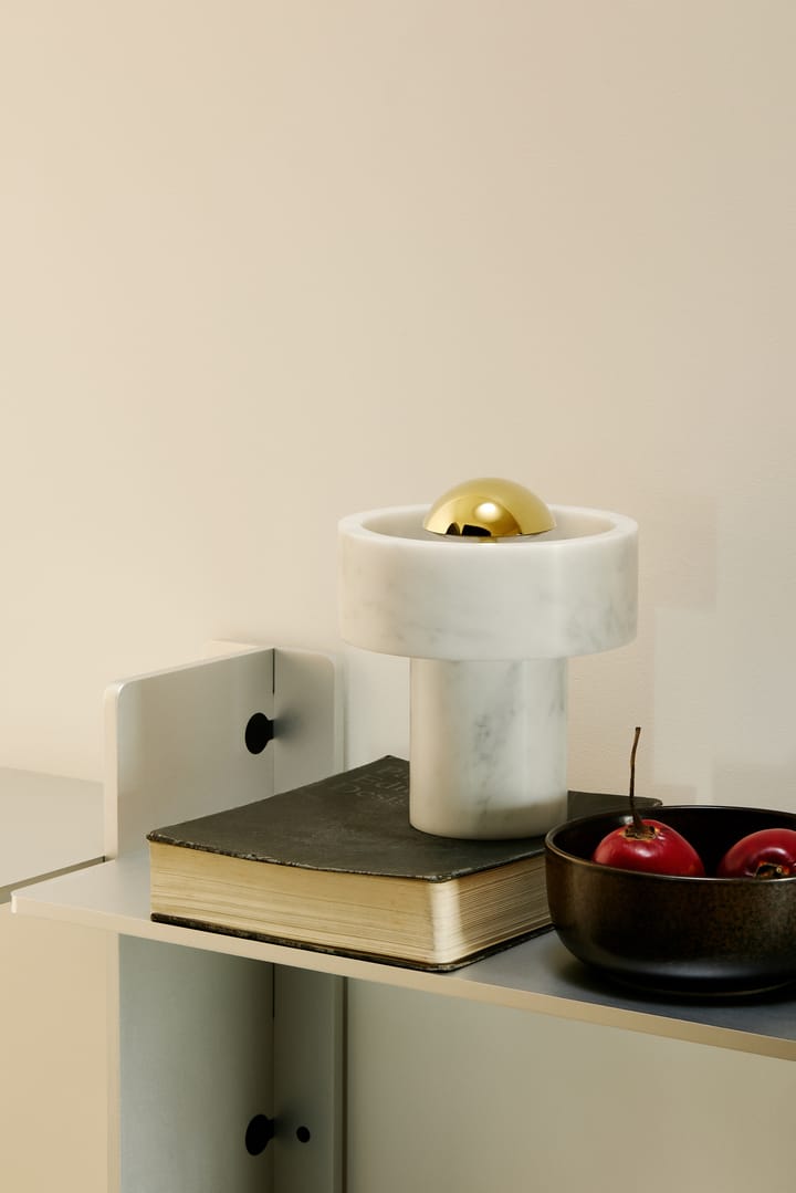 Lámpara de mesa Stone Portable LED 28 cm, Marble-gold Tom Dixon