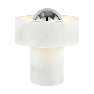 Lámpara de mesa Stone Portable LED 28 cm - Marble-plateado - Tom Dixon