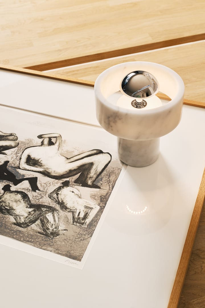 Lámpara de mesa Stone Portable LED 28 cm, Marble-silver Tom Dixon