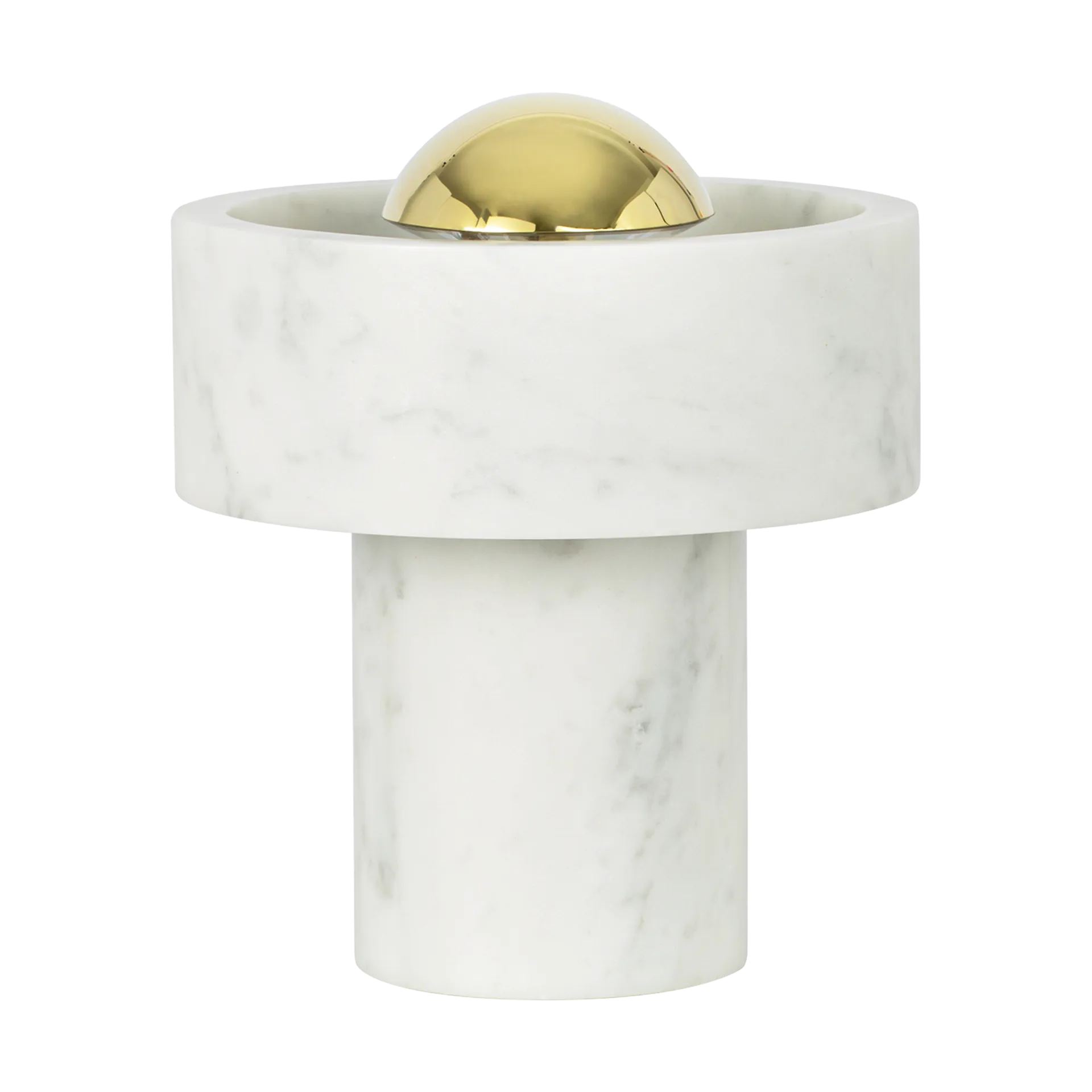 Lámpara de mesa Stone Portable LED 28 cm, Marmol-dorado Tom Dixon