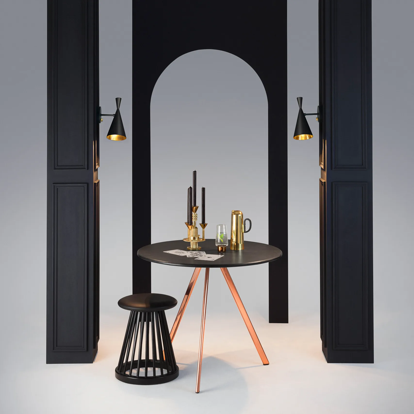 Lámpara de pared Beat, Negro Tom Dixon