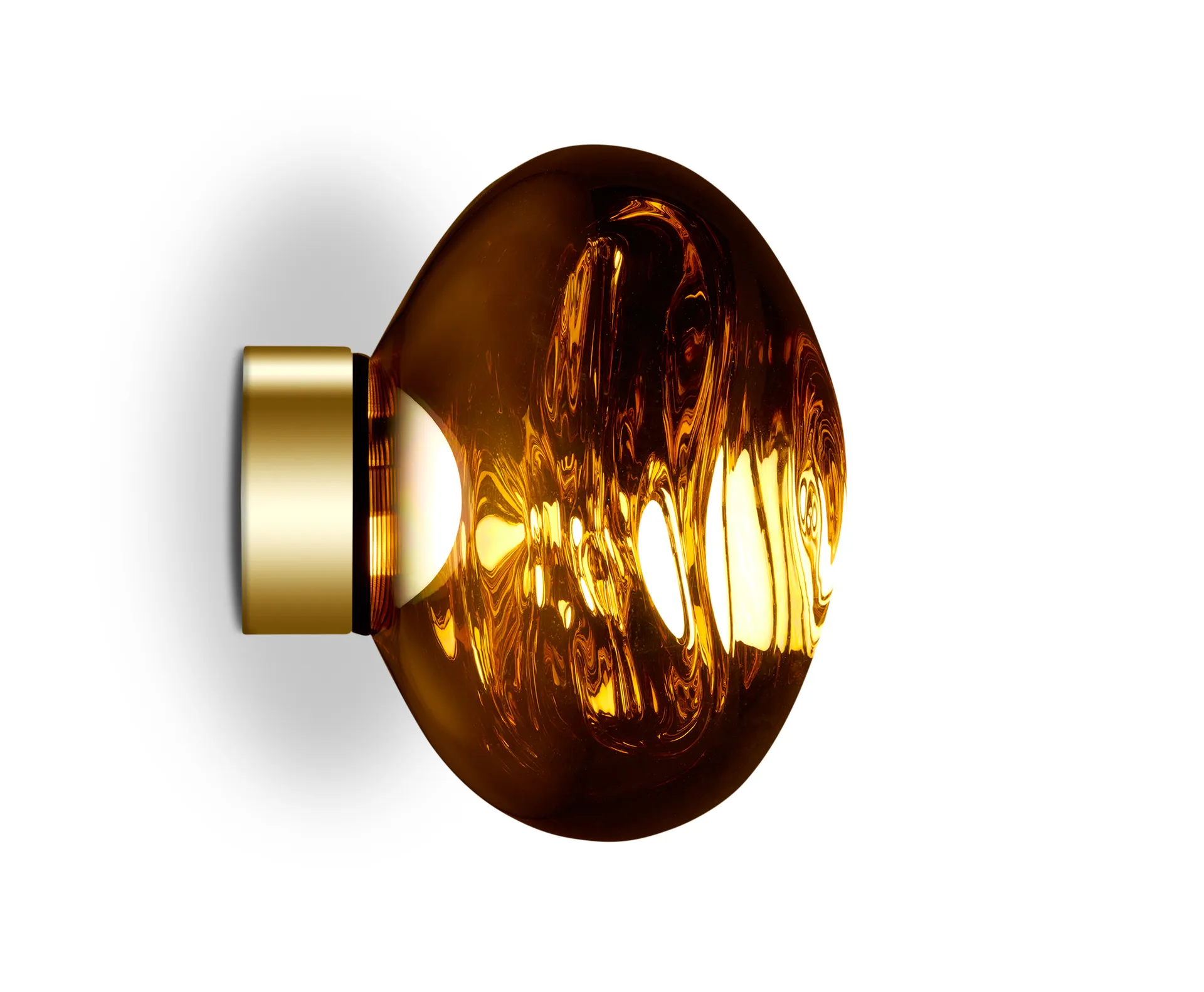 Lámpara de pared Melt Surface mini LED 30 cm, Dorado Tom Dixon