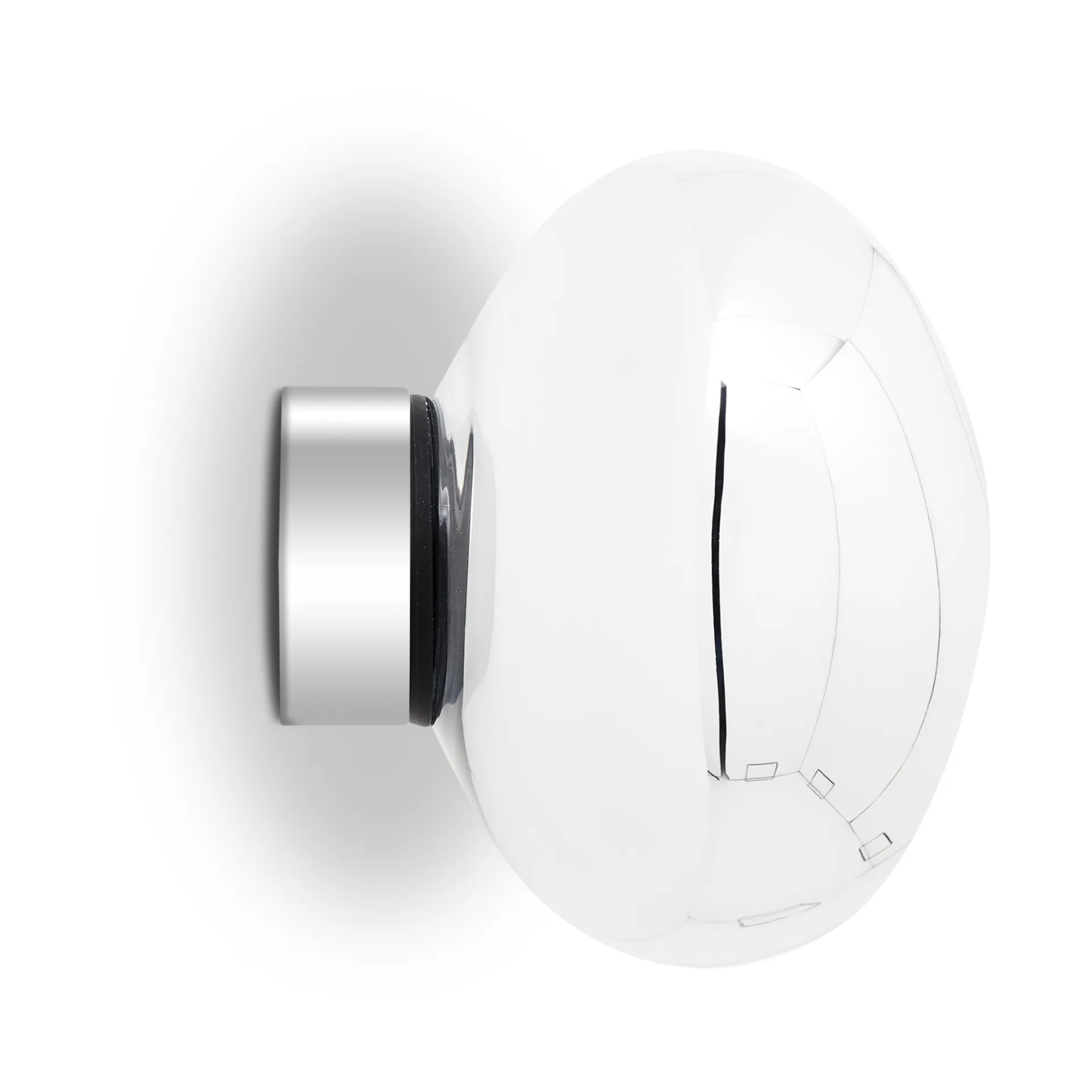 Lámpara de pared Melt Surface mini LED 30 cm, Plateado Tom Dixon