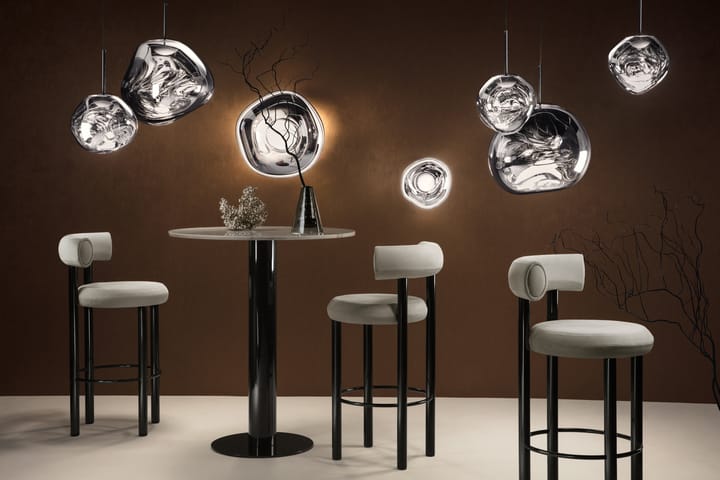 Lámpara de pared Melt Surface mini LED 30 cm, Plateado Tom Dixon