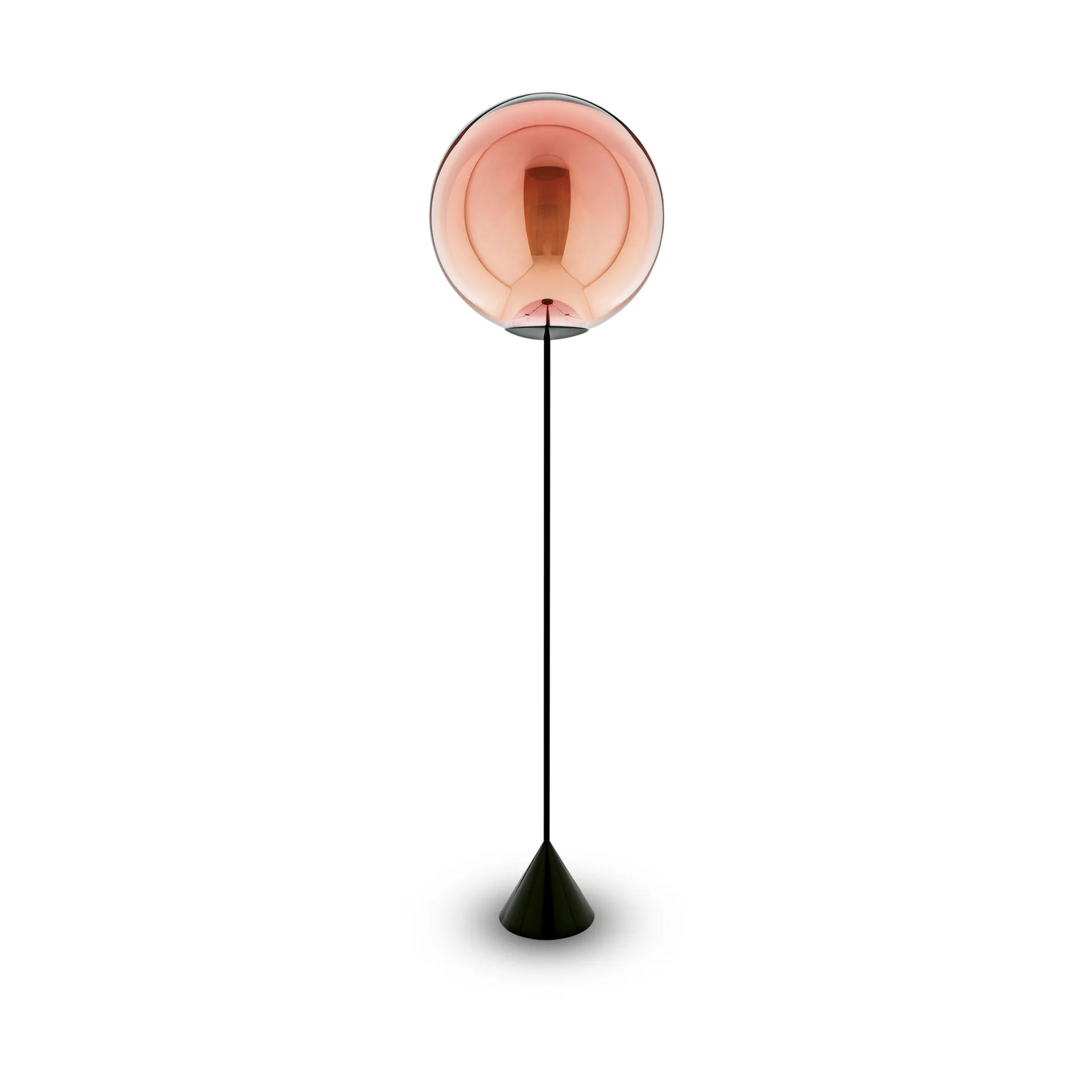 Lámpara de pie Globe Cone slim LED 180 cm, Cobre Tom Dixon