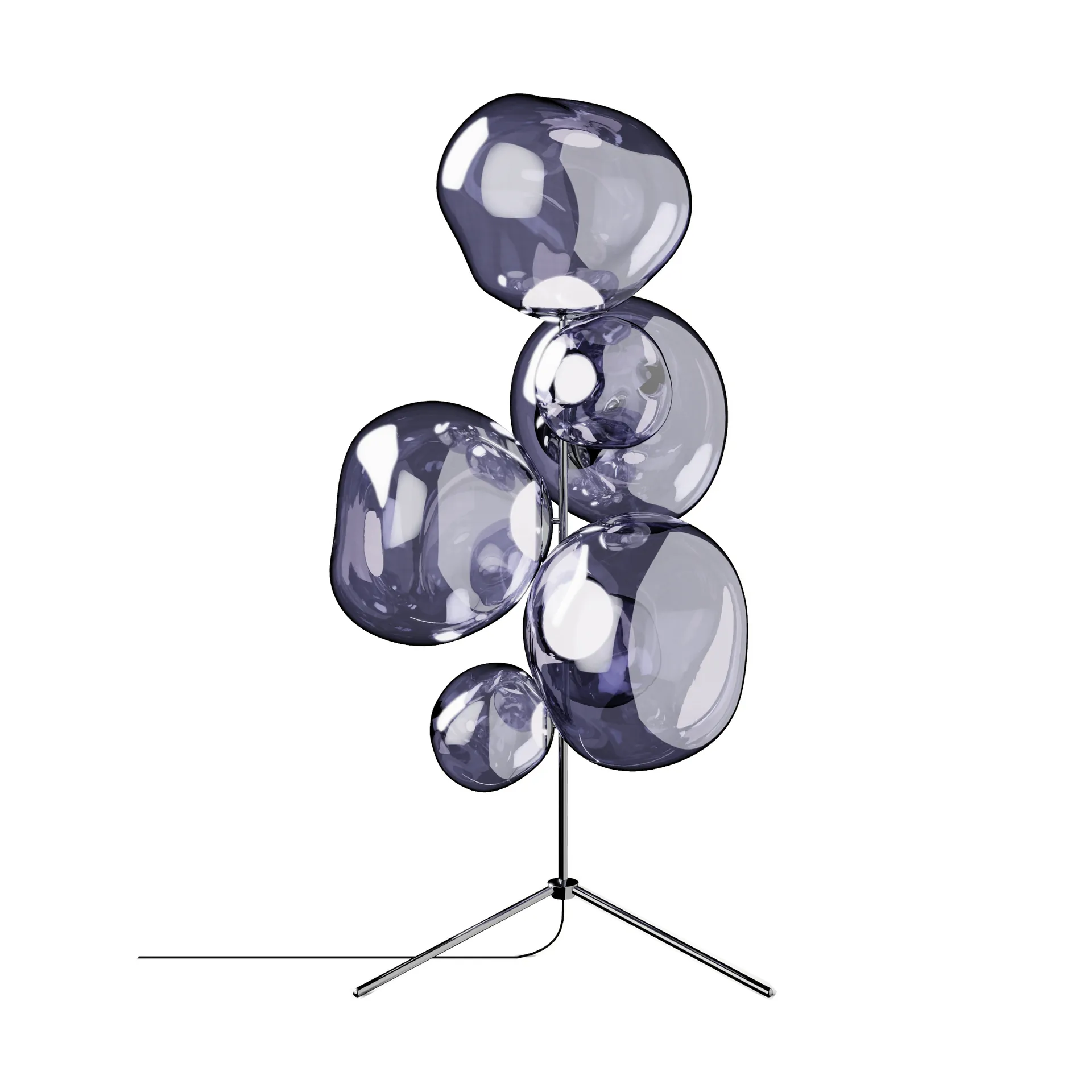 Lámpara de pie Melt Chandelier LED 175 cm, Humo Tom Dixon