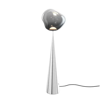 Lámpara de pie Melt Cone fat LED 174,5 cm - Níquel-plateado - Tom Dixon