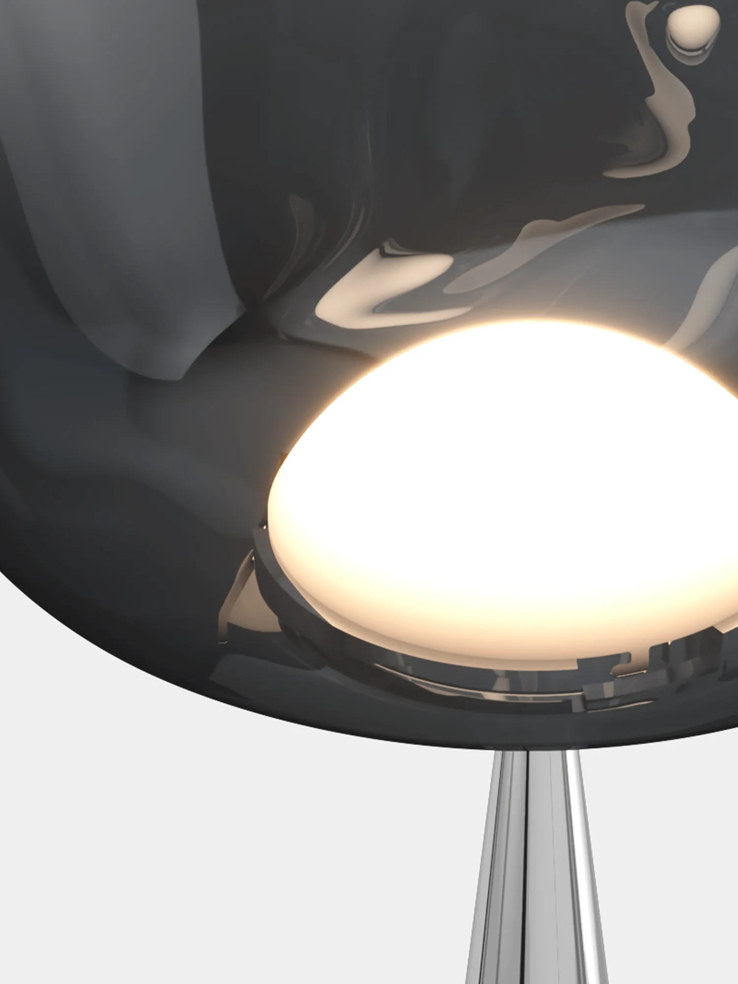 Lámpara de pie Melt Cone fat LED 174,5 cm, Níquel-plateado Tom Dixon