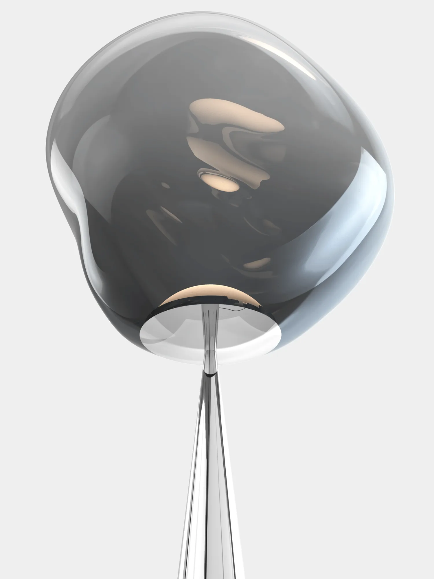 Lámpara de pie Melt Cone fat LED 174,5 cm, Níquel-plateado Tom Dixon
