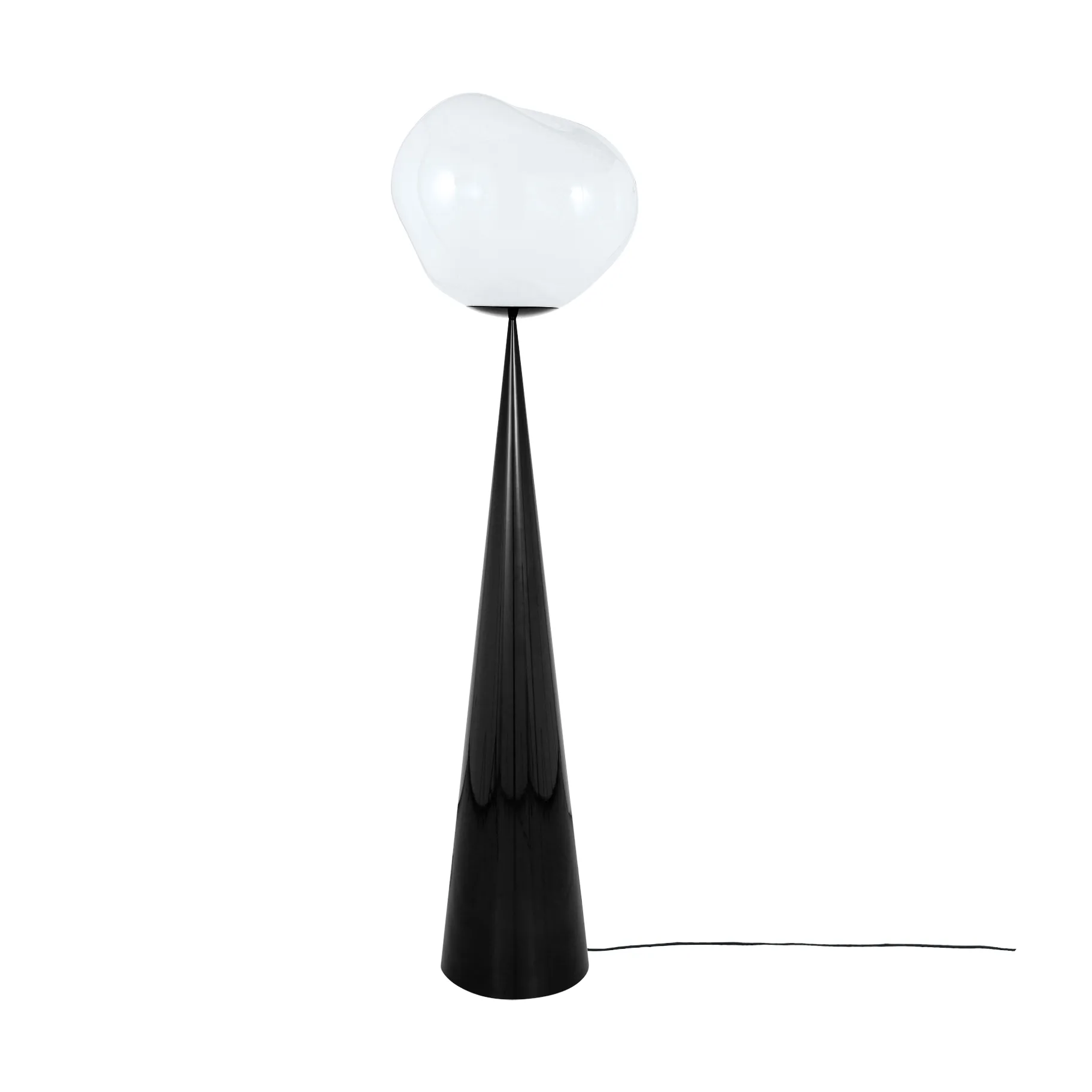 Lámpara de pie Melt Cone fat LED 174,5 cm, Ópalo-negro Tom Dixon