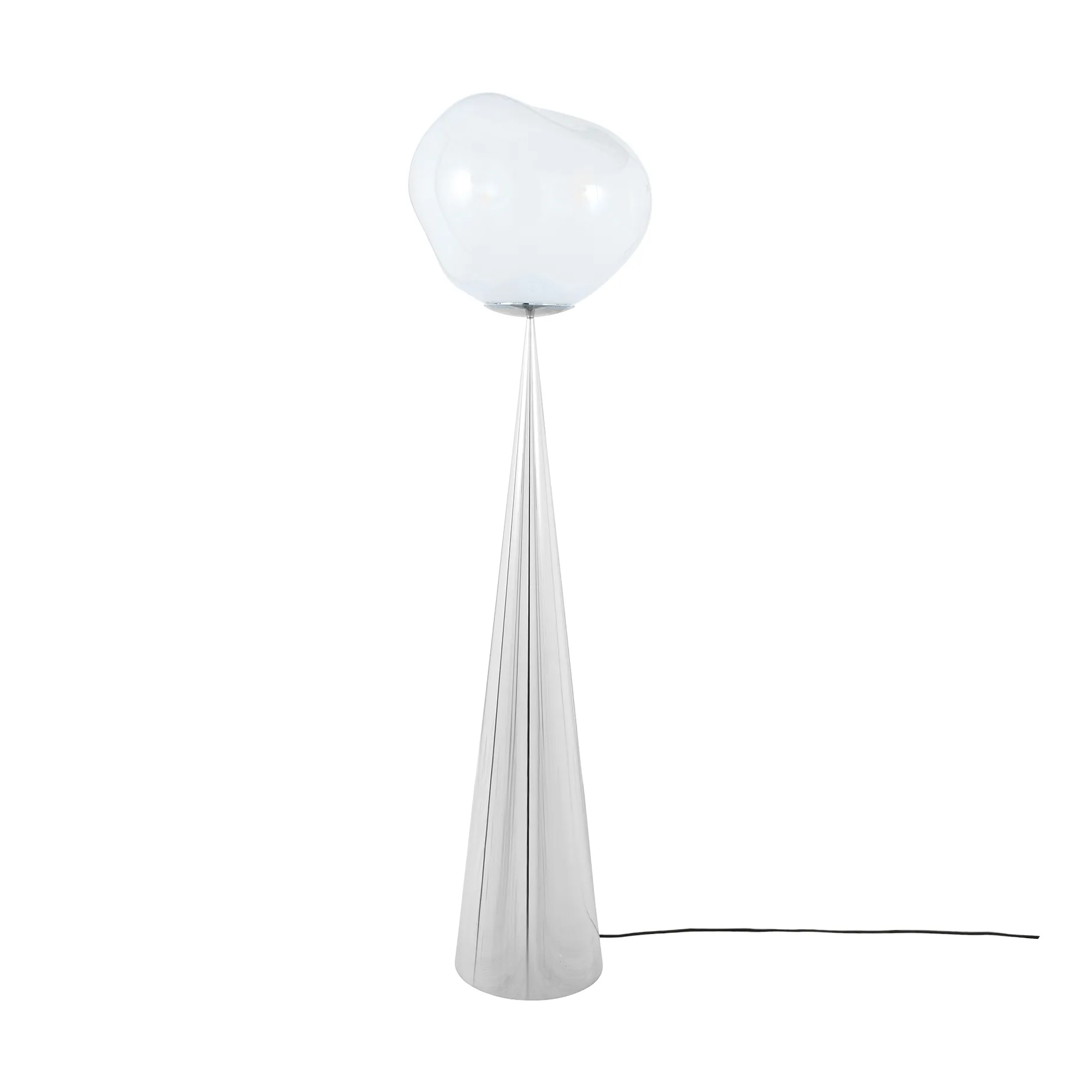 Lámpara de pie Melt Cone fat LED 174,5 cm, Ópalo-plateado Tom Dixon
