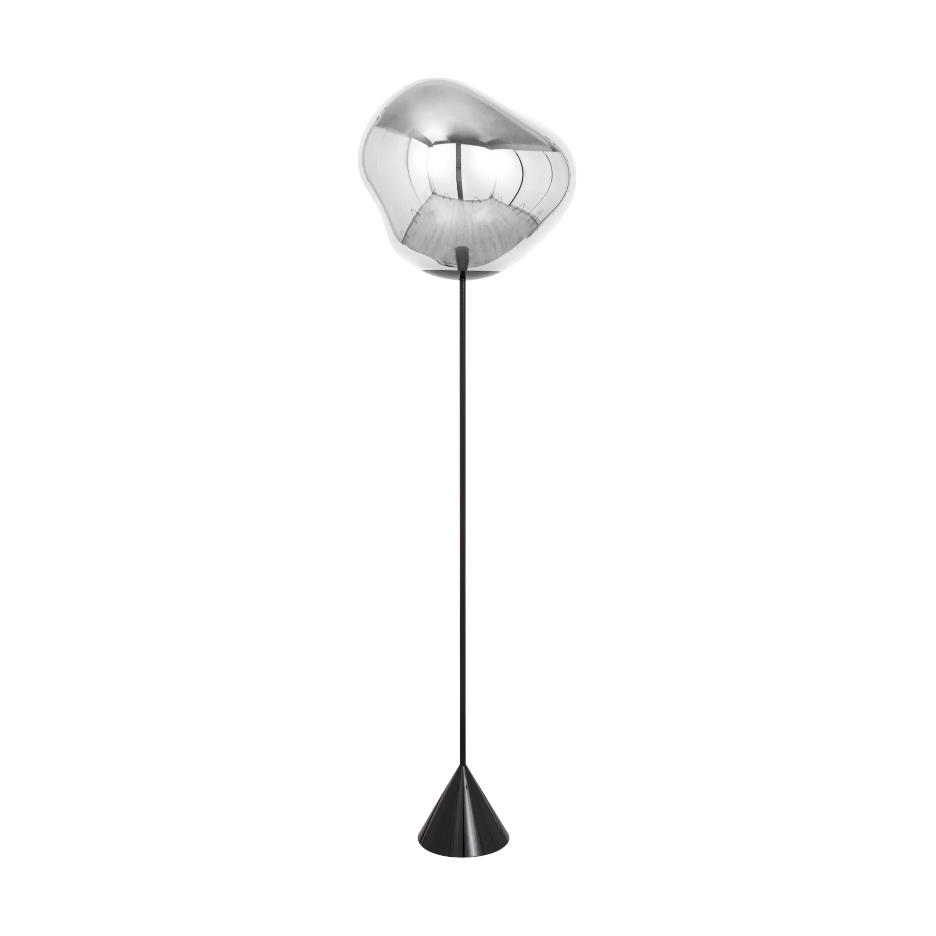 Lámpara de pie Melt Cone slim LED 180 cm, Plateado Tom Dixon