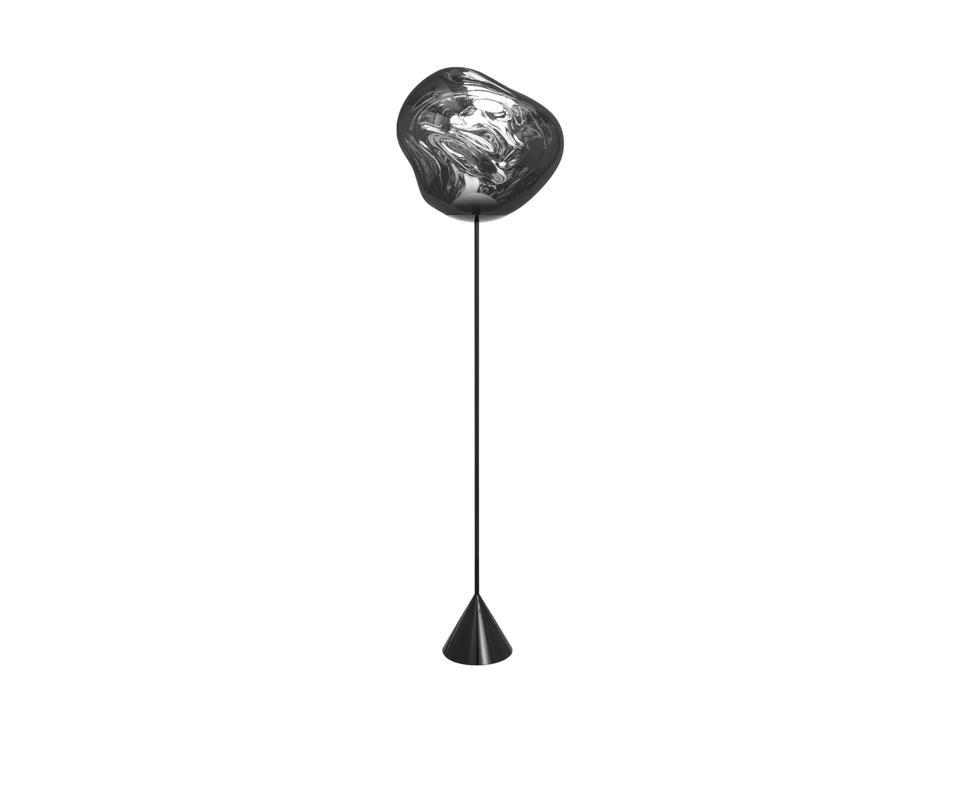 Lámpara de pie Melt Cone slim LED 180 cm, Plateado Tom Dixon