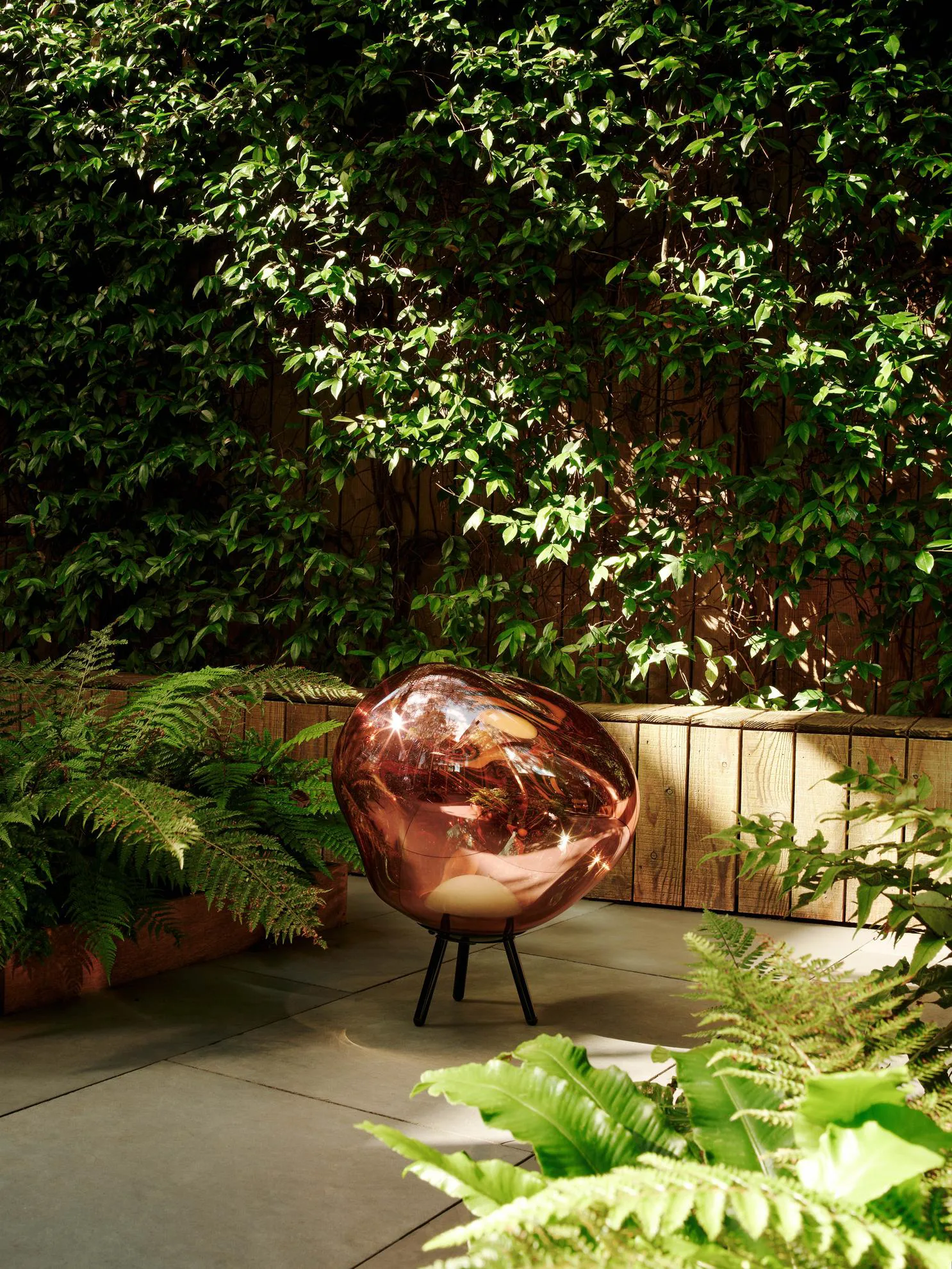 Lámpara de pie Melt Portable LED grande, Cobre Tom Dixon