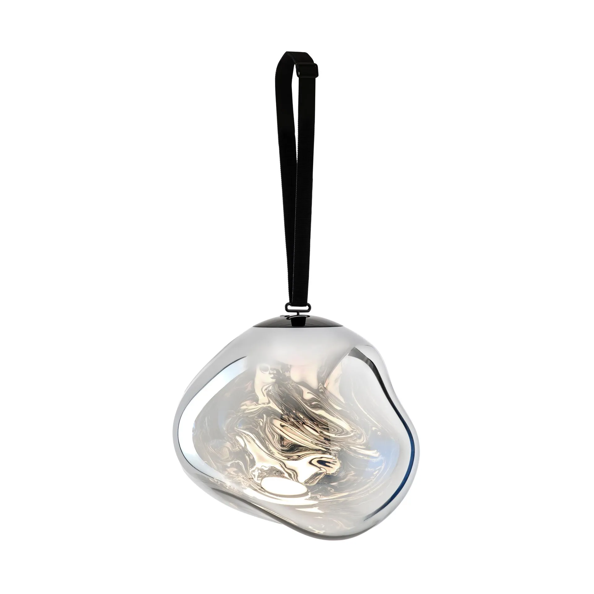 Lámpara de pie Melt Portable LED grande, Plateado Tom Dixon