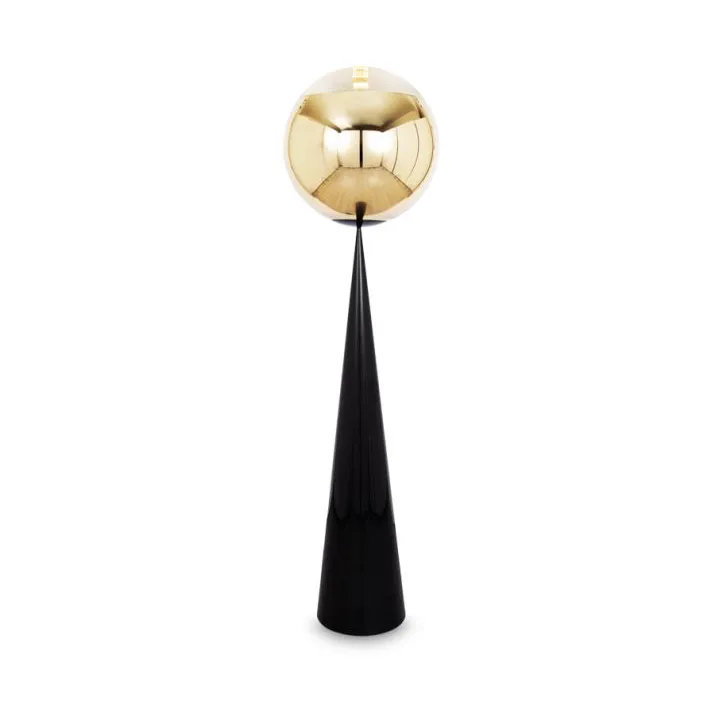 Lámpara de pie Mirror Ball fat LED 175,5 cm, Dorado Tom Dixon