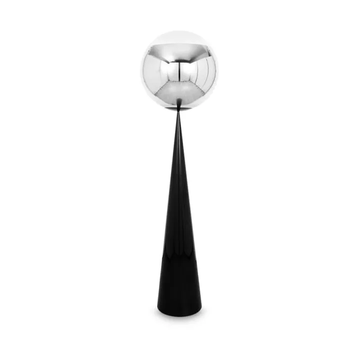 Lámpara de pie Mirror Ball fat LED 175,5 cm, Plateado-plateado Tom Dixon