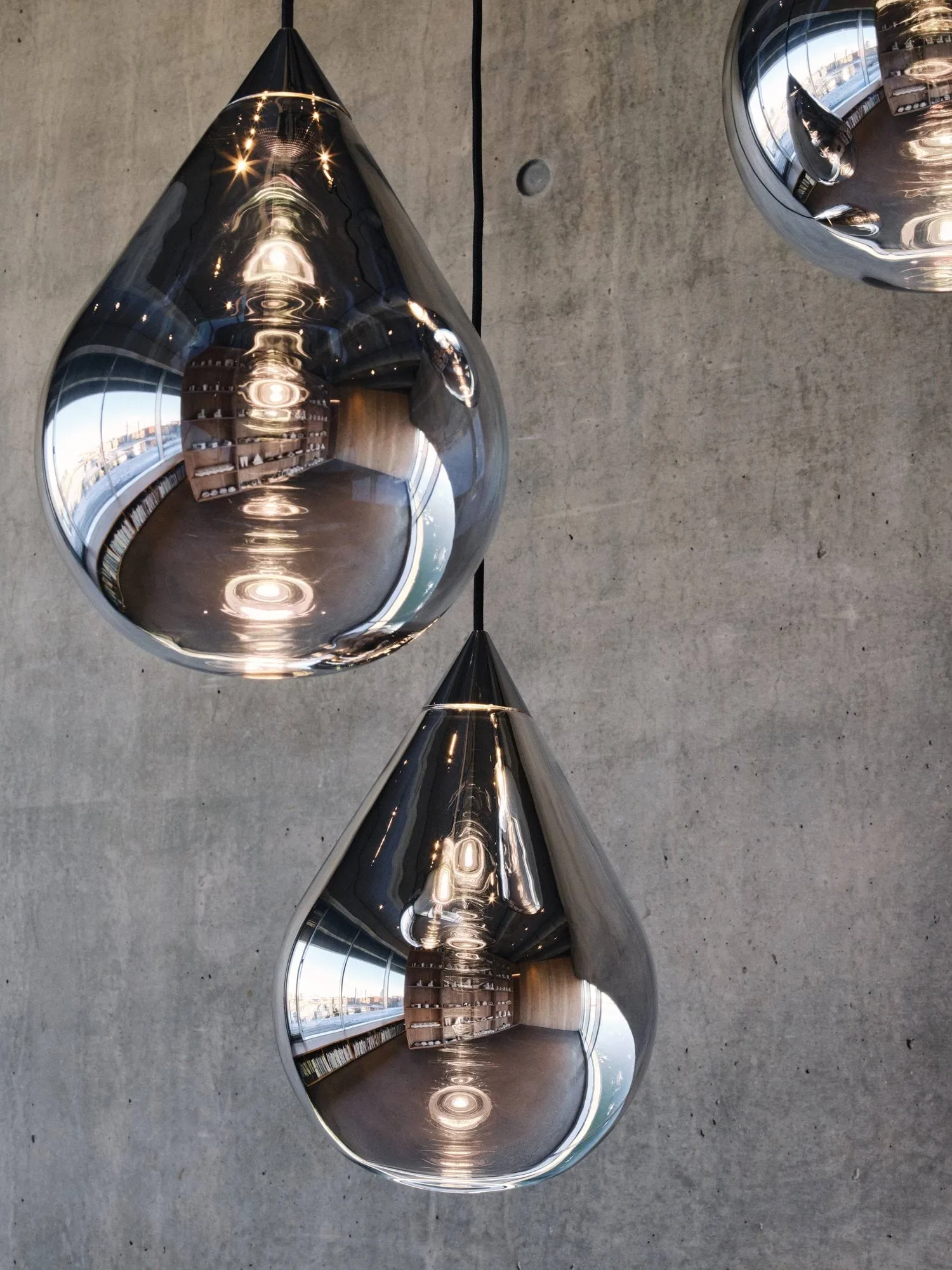 Lámpara de techo Flare Bead, Plata Tom Dixon